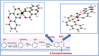 Graphical abstract: NiII and CoII binary and ternary complexes of 3-formylchromone: spectroscopic characterization, antimicrobial activities, docking and modeling studies