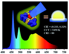 Graphical abstract: Functionalization of a stable AIE-based hydrogen-bonded organic framework for white light-emitting diodes