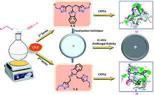 Graphical abstract: Synthesis of benzothiazole-appended bis-triazole-based structural isomers with promising antifungal activity against Rhizoctonia solani