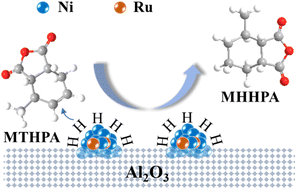Graphical abstract: Hydrogenation of MTHPA to MHHPA over Ni-based catalysts: Al2O3 coating, Ru incorporation and kinetics