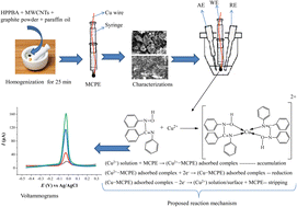 Graphical abstract: Development of a new electrochemical method for the determination of copper(ii) at trace levels in environmental and food samples
