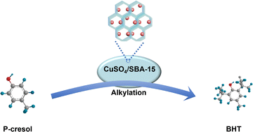 Graphical abstract: High-efficiency catalyst CuSO4/SBA-15 toward butylated hydroxytoluene synthesis in a heterogeneous system