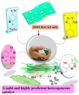 Graphical abstract: Immobilized Cu(0) nanoparticles on montmorillonite-modified with benzalkonium chloride (MMT-BAC@Cu(0)): as an eco-friendly and proficient heterogeneous nano-catalyst for green synthesis of 5-substituted 1H-tetrazoles