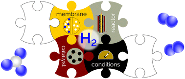 Graphical abstract: Modeling-aided coupling of catalysts, conditions, membranes, and reactors for efficient hydrogen production from ammonia