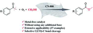Graphical abstract: Highly efficient C(CO)–C(alkyl) bond cleavage in ketones to access esters over ultrathin N-doped carbon nanosheets