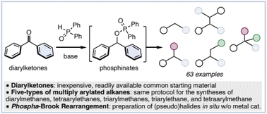 Graphical abstract: Unified synthesis of multiply arylated alkanes by catalytic deoxygenative transformation of diarylketones