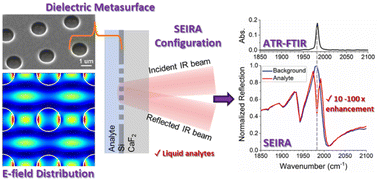 Graphical abstract: Metasurface-enhanced mid-infrared spectroscopy in the liquid phase