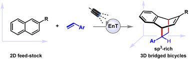 Graphical abstract: Intermolecular dearomative [4 + 2] cycloaddition of naphthalenes via visible-light energy-transfer-catalysis