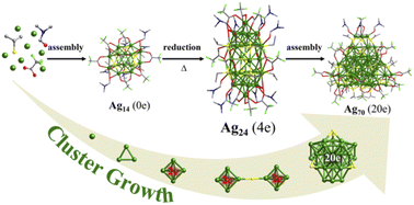 Graphical abstract: Snapshots of key intermediates unveiling the growth from silver ions to Ag70 nanoclusters