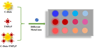 Graphical abstract: Artificial tongue based on carbon dots and a porphyrin derivative for pattern recognition of metal ions