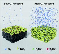 Graphical abstract: The effects of oxygen pressure on the discharge performance of potassium–oxygen batteries