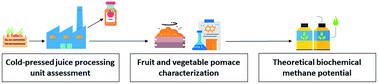 Graphical abstract: Cold-pressed fruit and vegetable juice pomaces: decision making about their suitability for anaerobic digestion