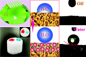 Graphical abstract: Preparation of polymer-based foam for efficient oil–water separation based on surface engineering