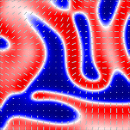 Graphical abstract: Active turbulence and spontaneous phase separation in inhomogeneous extensile active gels