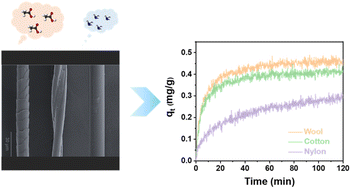 Graphical abstract: The adsorption kinetics and mechanism of odorous gases onto textile fibers