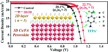 Graphical abstract: Efficient MA-free perovskite solar cells with balanced carrier transport achieved using 4-trifluorophenylammonium iodide