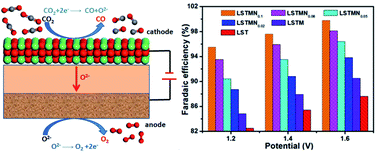 Graphical abstract: Metal nanoparticles at grain boundaries of titanate toward efficient carbon dioxide electrolysis