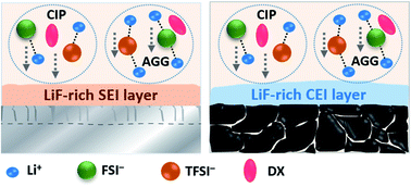 Graphical abstract: Enhanced performances of lithium metal batteries by synergistic effect of low concentration bisalt electrolyte