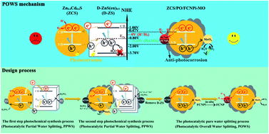 Graphical abstract: Photochemical construction of the ZnCdS/PO/FeCoNiPi–MnO composite for efficient tandem application of photocatalytic partial water splitting and overall water splitting