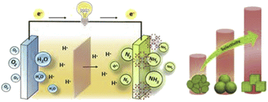 Graphical abstract: High yield selective electrochemical conversion of N2 to NH3via morphology controlled silver phosphate under ambient conditions