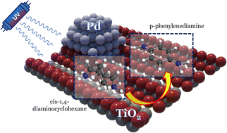 Graphical abstract: Photocatalytic dehydrogenation of organic hydrogen carrier on Pd-TiO2(110) surfaces