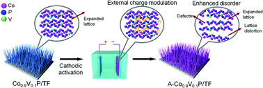 Graphical abstract: Surface reconstruction through cathodic activation of first-row transition metal phosphides for enhanced hydrogen evolution