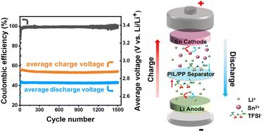 Graphical abstract: Sn foil as the cathode for a reversible 2.8 V Sn-Li battery