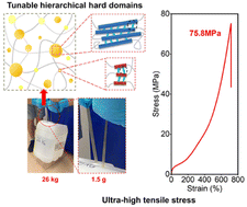 Graphical abstract: A healable poly(urethane-urea) elastomer with ultra-high mechanical strength enabled by tailoring multiple relaxation dynamics of hierarchical hard domains