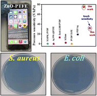 Graphical abstract: ZnO–PTFE-based antimicrobial, anti-reflective display coatings and high-sensitivity touch sensors