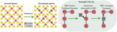 Graphical abstract: Short range order in disordered spinels and the impact on cation vacancy transport