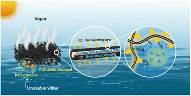 Graphical abstract: An integrated solar evaporator with multilevel hierarchy and multifunctional properties for efficient and salt fouling-resistant desalination