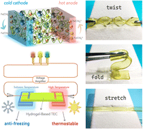 Graphical abstract: Aqueous eutectic hydrogel electrolytes enable flexible thermocells with a wide operating temperature range