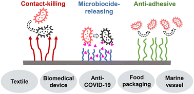 Graphical abstract: Surface antimicrobial functionalization with polymers: fabrication, mechanisms and applications