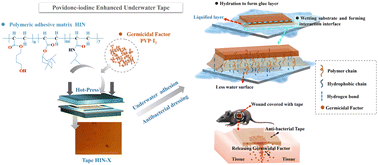 Graphical abstract: Povidone–iodine enhanced underwater tape