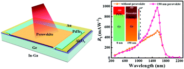 Graphical abstract: A quasi-2D perovskite antireflection coating to boost the performance of multilayered PdTe2/Ge heterostructure-based near-infrared photodetectors
