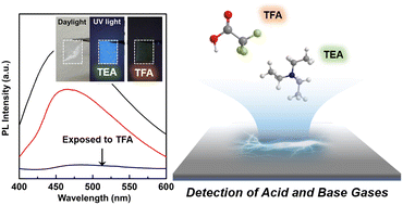 Graphical abstract: Fluorescent litmus film for detecting acid vapors: free-standing and robust AIE sensing film fabricated by photopolymerization of self-assembled hierarchical triphenylamine-based gelators