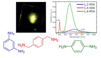 Graphical abstract: The templating effect of diammonium cations on the structural and optical properties of lead bromide perovskites: a guide to design broad light emitters