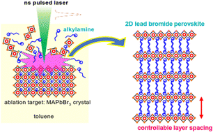 Graphical abstract: Fabrication of two-dimensional hybrid organic–inorganic lead halide perovskites with controlled multilayer structures by liquid-phase laser ablation