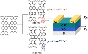 Graphical abstract: Difluorobenzimidazole-decorated helical perylene diimide dimers for high-performance n-type organic field-effect transistors