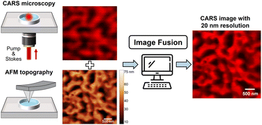 Graphical abstract: Nanoscale bond-selective imaging by computational fusion of atomic force microscopy and coherent anti-Stokes Raman scattering microscopy