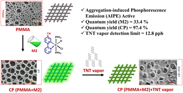 Graphical abstract: Enhanced TNT vapor sensing through a PMMA-mediated AIPE-active monocyclometalated iridium(iii) complex: a leap towards real-time monitoring