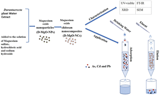 Graphical abstract: The green synthesis of magnesium oxide nanocomposite-based solid phase for the extraction of arsenic, cadmium, and lead from drinking water