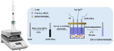 Graphical abstract: An electrochemically fabricated ZIF-67/[HOEMIM]BF4 coating for the solid-phase microextraction and detection of polycyclic aromatic hydrocarbons