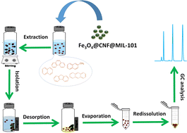 Graphical abstract: Magnetic solid-phase extraction of polycyclic aromatic hydrocarbons from water samples using magnetic carbon nanofiber/MIL-101(Cr) nanocomposites