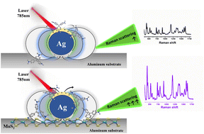 Graphical abstract: Ultrasensitive detection of crystal violet using a molybdenum sulfide–silver nanostructure-based sensing platform: roles of the adsorbing semiconductor in SERS signal enhancement
