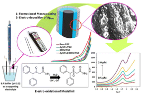 Graphical abstract: A novel mesna-based electrochemical sensor embellished with silver nanoparticles for ultrasensitive analysis of modafinil