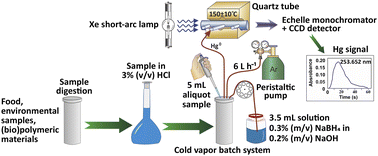 Graphical abstract: Mercury determination in various environmental, food and material complex matrices using unified operating conditions for a cold vapor generation high-resolution continuum source quartz tube atomic absorption spectrometry method