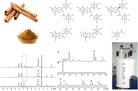 Graphical abstract: Determination of total phenol and six polyphenolic components in the polyphenol extract of Cinnamomi cortex by quantitative nuclear magnetic resonance spectroscopy