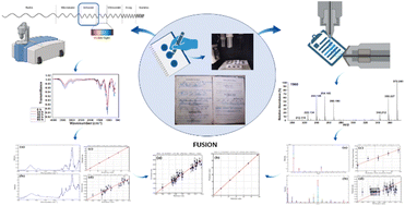 Graphical abstract: A rapid and direct method for dating blue pen ink in documents using multiset modeling of infrared spectroscopy and mass spectrometry data