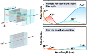 Graphical abstract: High-sensitivity detection of low-concentration heavy metal ions in solution by multiple reflection enhanced absorption (MREA) spectroscopy